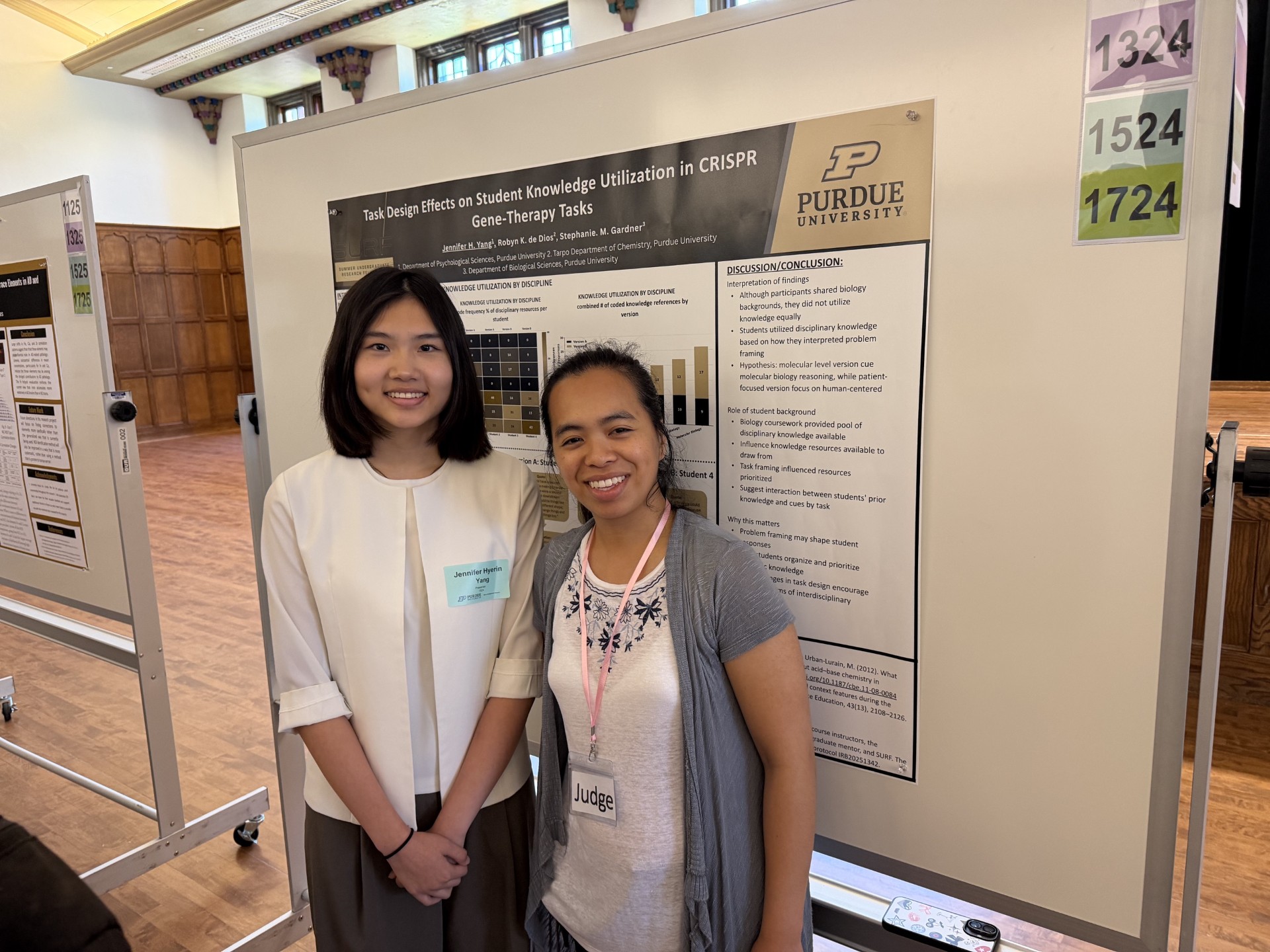 Jenny and Krystal at the Summer Research Symposium